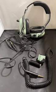David Clark H10-40 Aviation Headset M4 Microphone + C10-15 Push Switch Dual Plug